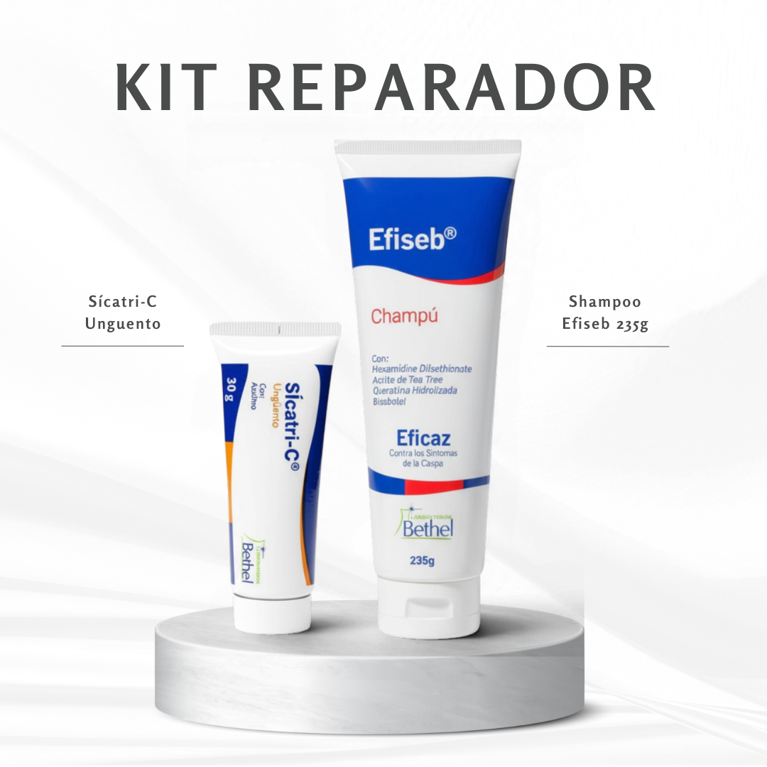 Kit Reparador: Unguento Sícatri-C + Shampoo para caspa